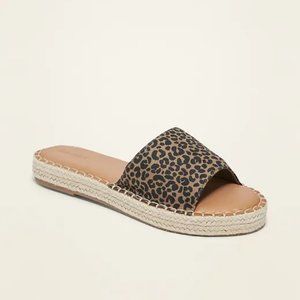 Faux-Suede Espadrille Slide Sandal (Brand New)